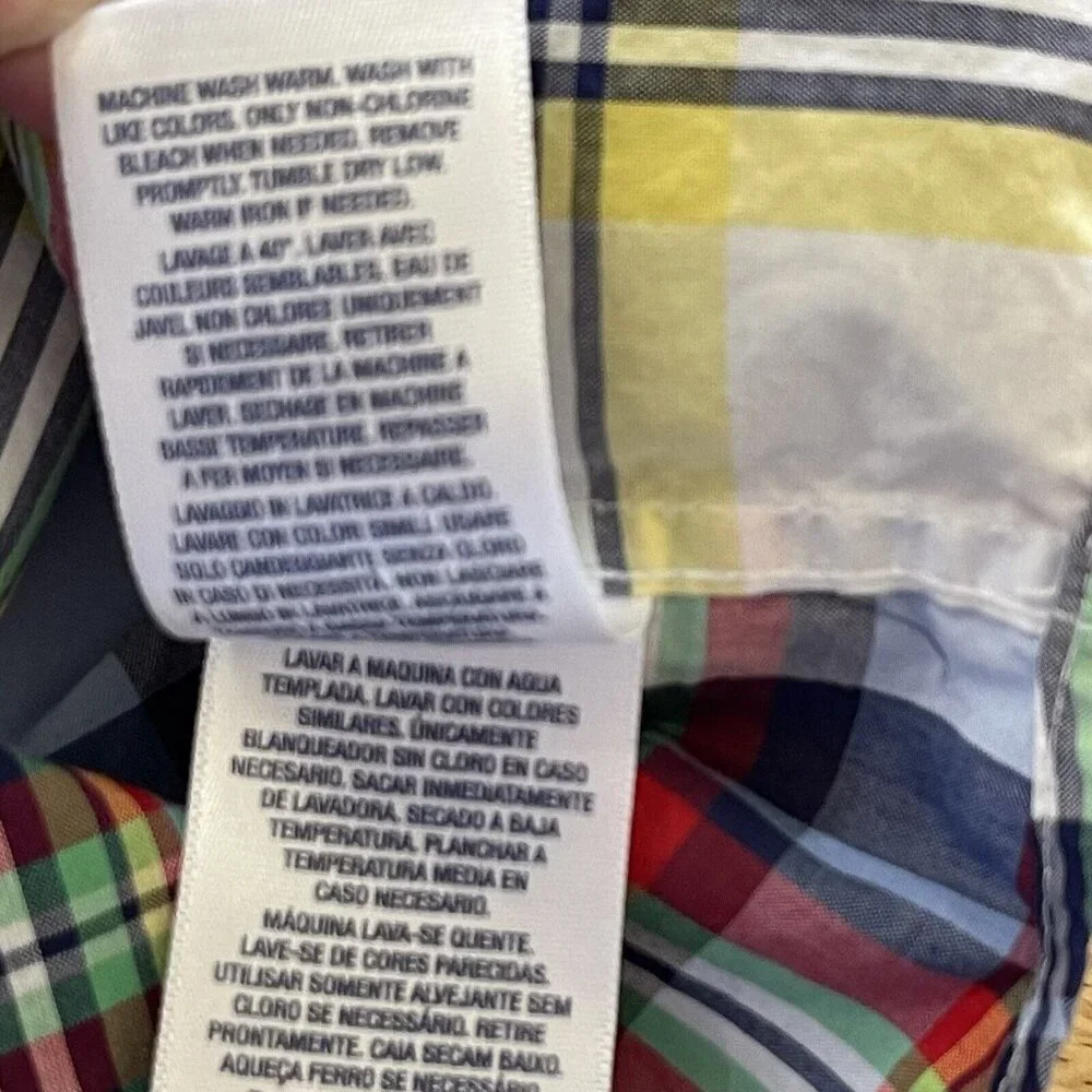 Ralph Lauren Shirts Boys Size 5 Lot‎ Of 2 Plaid Button Down Yellow Blue Orange